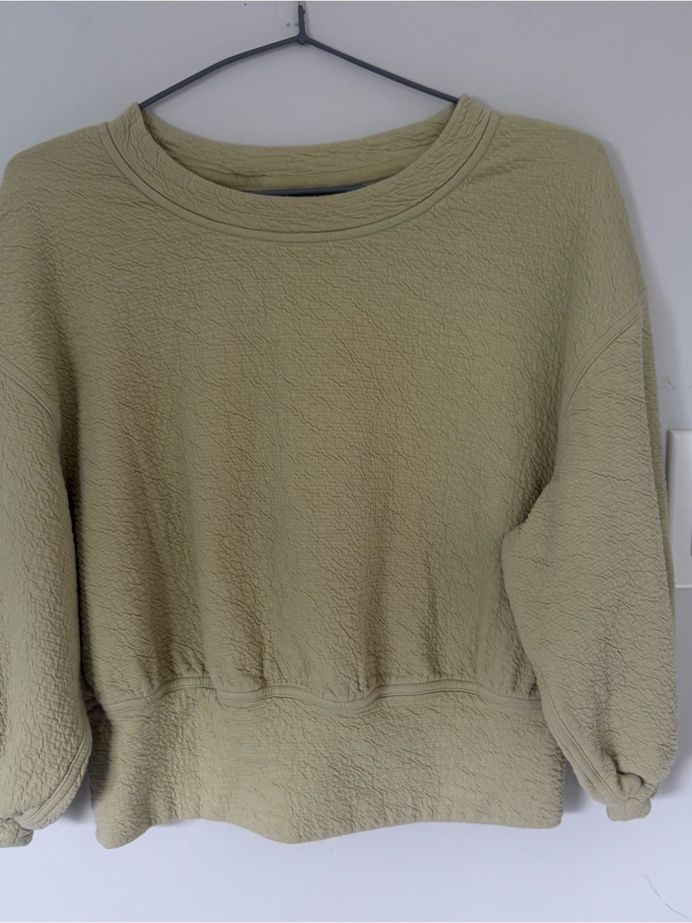 Lululemon Textured Crewneck Pullover Dew Green Size 4